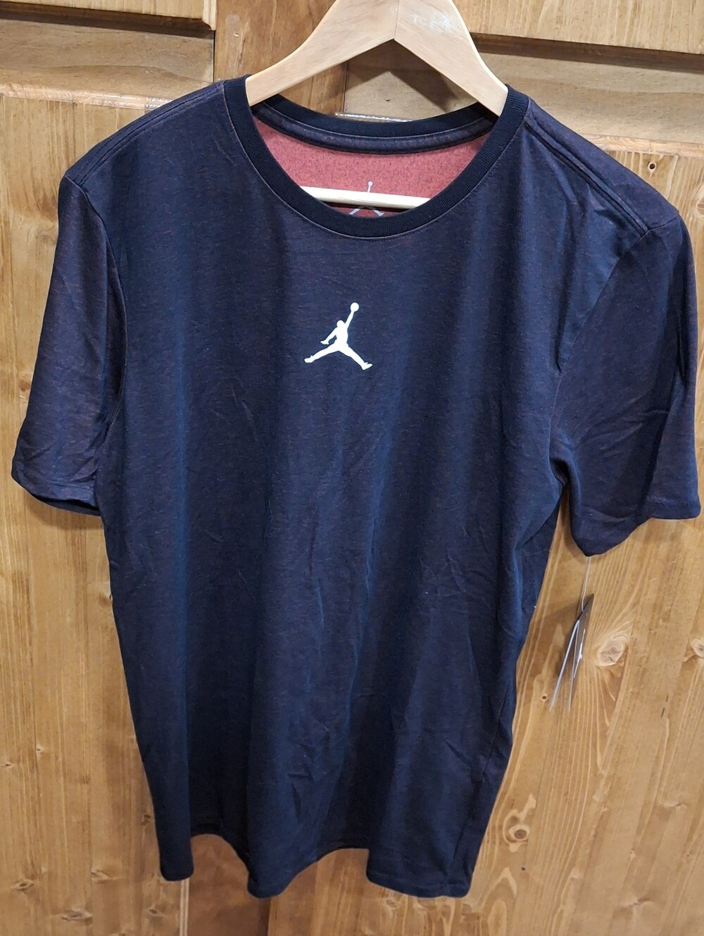Jordan Black Short-Sleeve Tee with White Jumpman Logo Mens Med Gym Shirt New